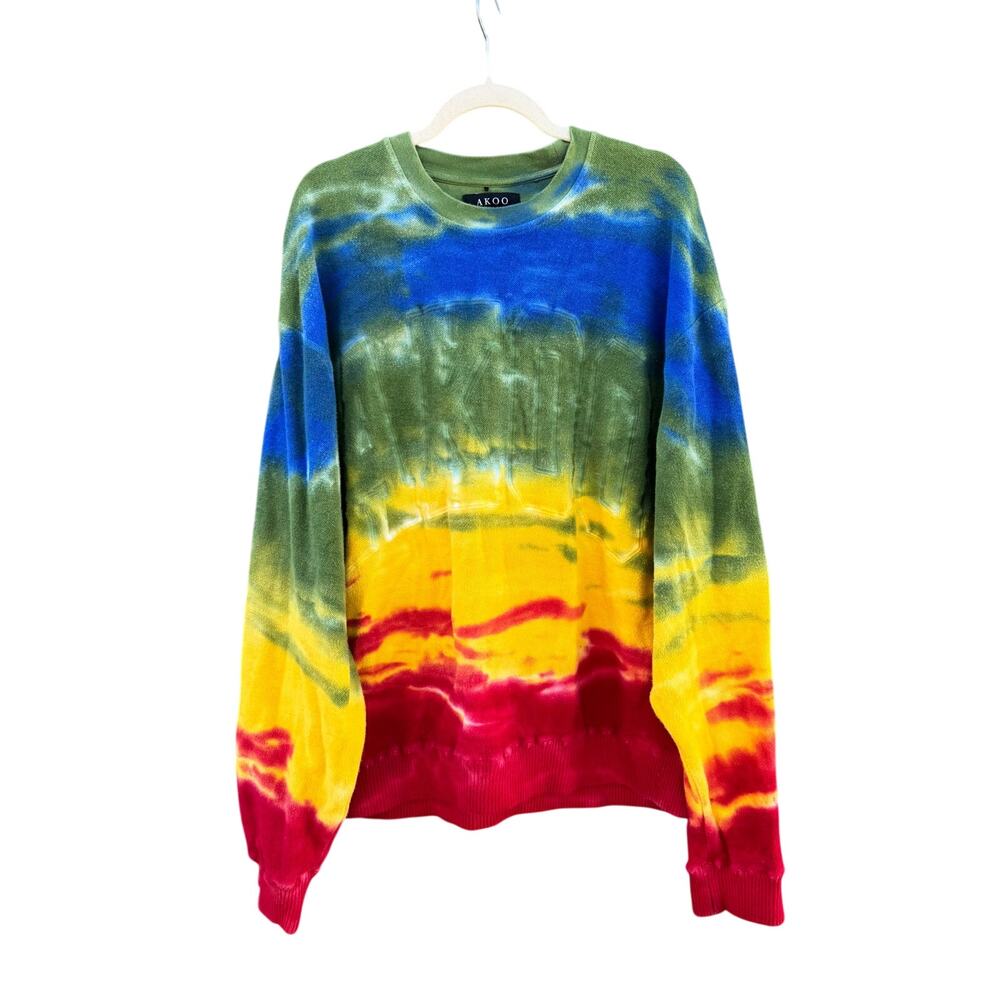 AKOO Multi Color Branded Oversized Terry Sweatshirt XL